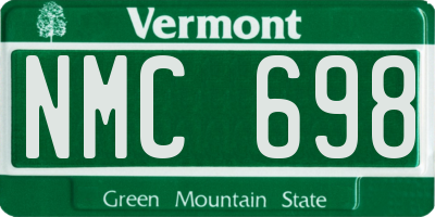 VT license plate NMC698