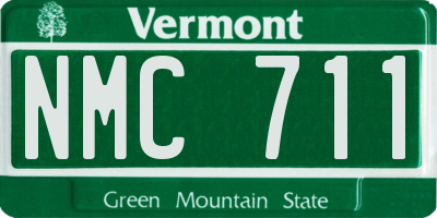 VT license plate NMC711