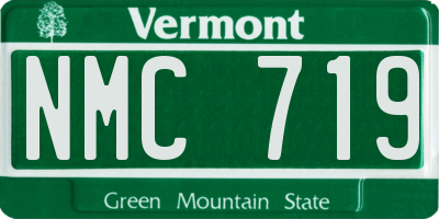 VT license plate NMC719