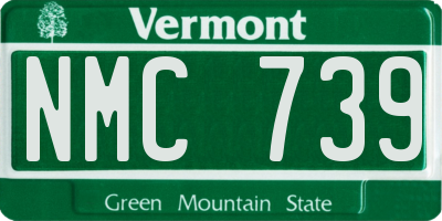 VT license plate NMC739