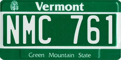 VT license plate NMC761