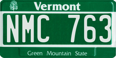 VT license plate NMC763