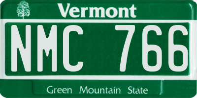 VT license plate NMC766
