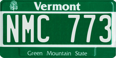 VT license plate NMC773