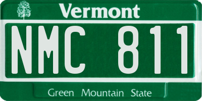 VT license plate NMC811