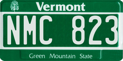 VT license plate NMC823