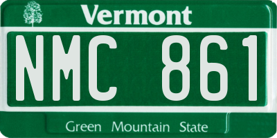 VT license plate NMC861