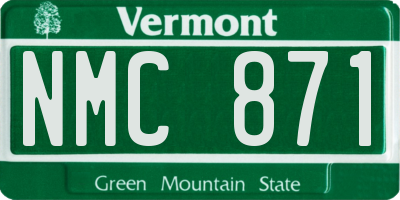 VT license plate NMC871