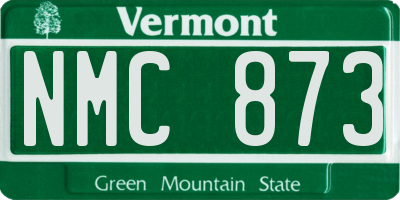 VT license plate NMC873