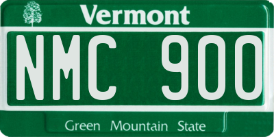 VT license plate NMC900