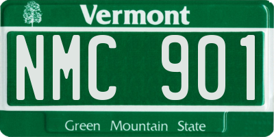 VT license plate NMC901