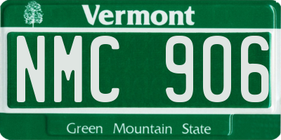 VT license plate NMC906