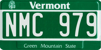 VT license plate NMC979