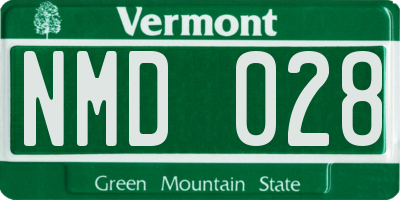 VT license plate NMD028