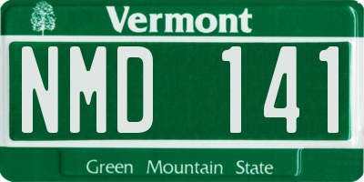 VT license plate NMD141