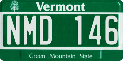 VT license plate NMD146
