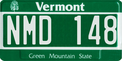 VT license plate NMD148