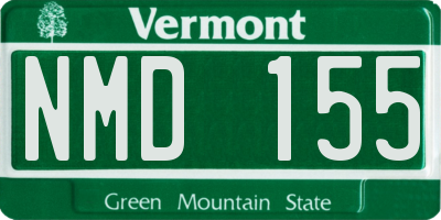 VT license plate NMD155