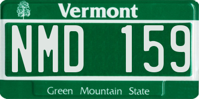 VT license plate NMD159