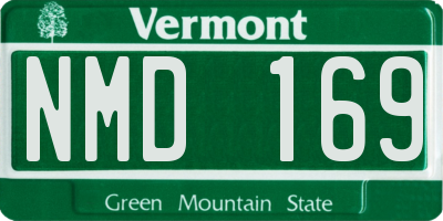 VT license plate NMD169