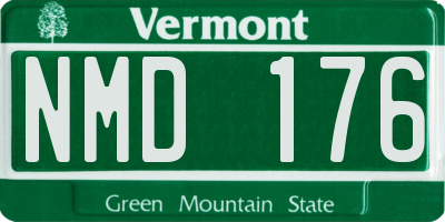 VT license plate NMD176