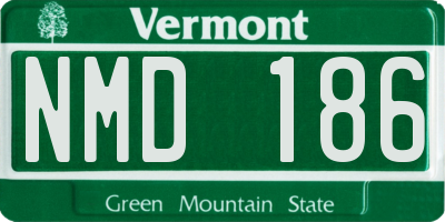 VT license plate NMD186