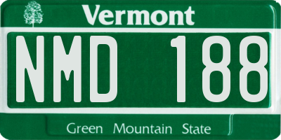 VT license plate NMD188