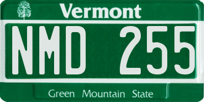 VT license plate NMD255