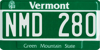 VT license plate NMD280