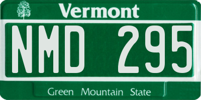VT license plate NMD295