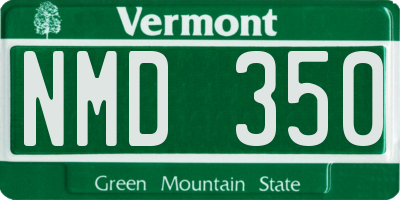 VT license plate NMD350