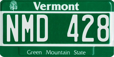 VT license plate NMD428