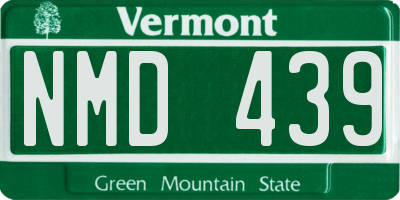 VT license plate NMD439