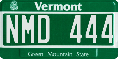 VT license plate NMD444