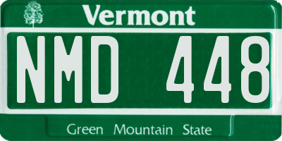 VT license plate NMD448