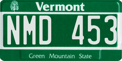 VT license plate NMD453