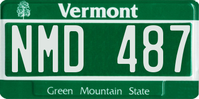 VT license plate NMD487