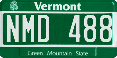 VT license plate NMD488