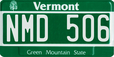 VT license plate NMD506