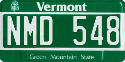 VT license plate NMD548