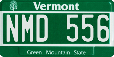 VT license plate NMD556