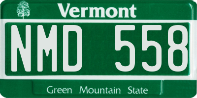 VT license plate NMD558