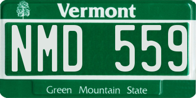 VT license plate NMD559