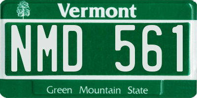 VT license plate NMD561