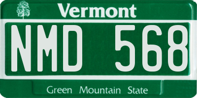VT license plate NMD568