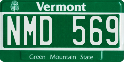VT license plate NMD569