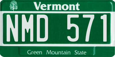 VT license plate NMD571