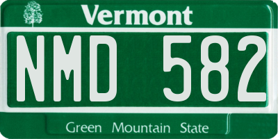 VT license plate NMD582