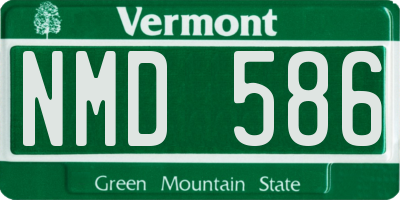 VT license plate NMD586