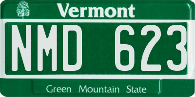 VT license plate NMD623